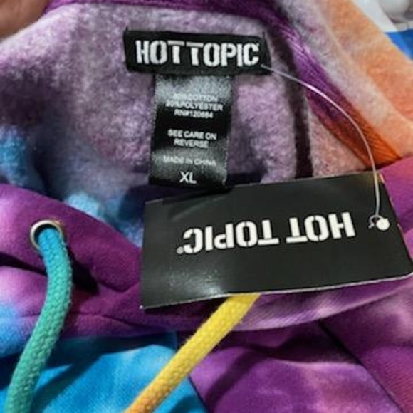 BRAND new Hot Topic cold shoulder sweatshirt Size XL** - Picture 5 of 6